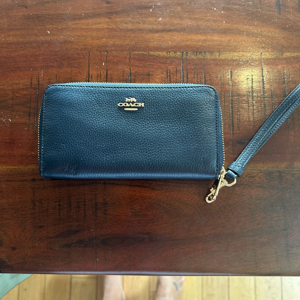Brand NEW Navy Coach Wallet- never been used.